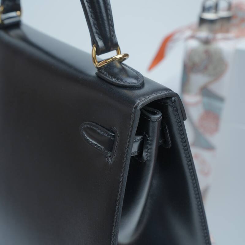 Hermes Kelly Black top handle — Top Quality Replica