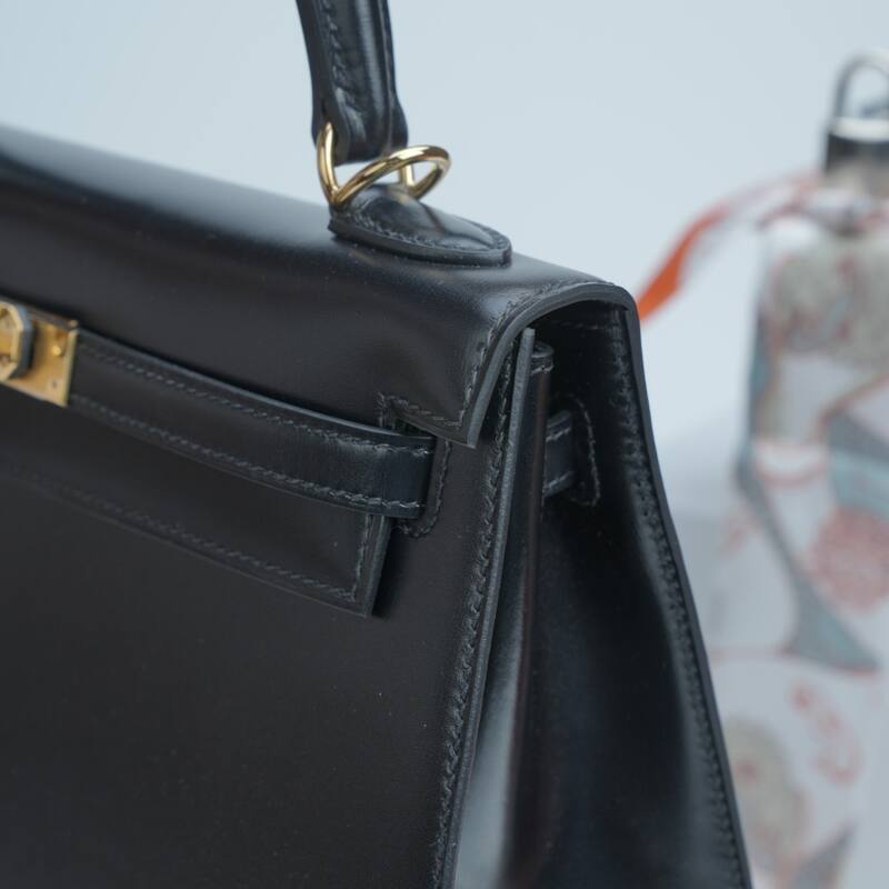 Hermes Kelly Black top handle — Top Quality Replica