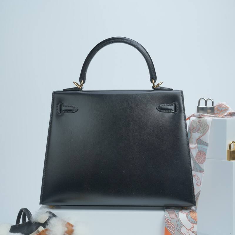 Hermes Kelly Black top handle — Top Quality Replica