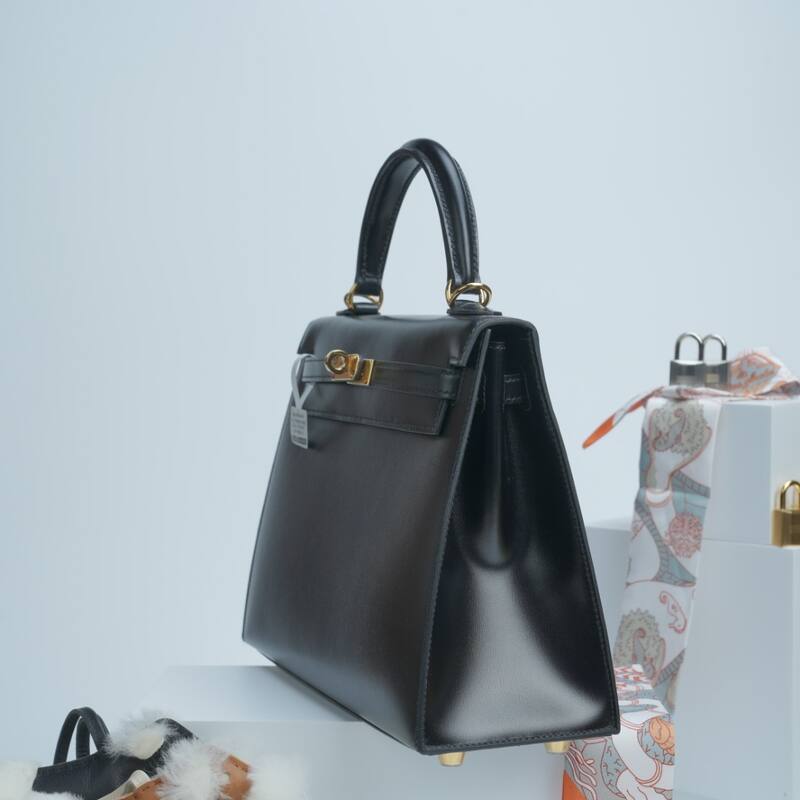 Hermes Kelly Black top handle — Top Quality Replica