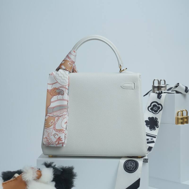 Hermes Kelly White Togo shoulder — Premium Replica