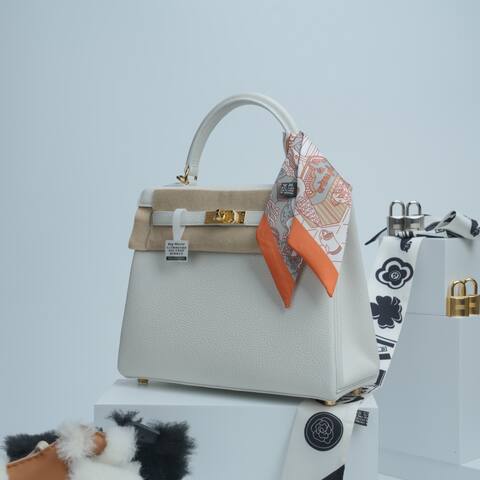 Hermes Kelly White Togo shoulder Premium Replica