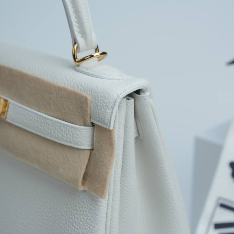 Hermes Kelly White Togo shoulder — Premium Replica