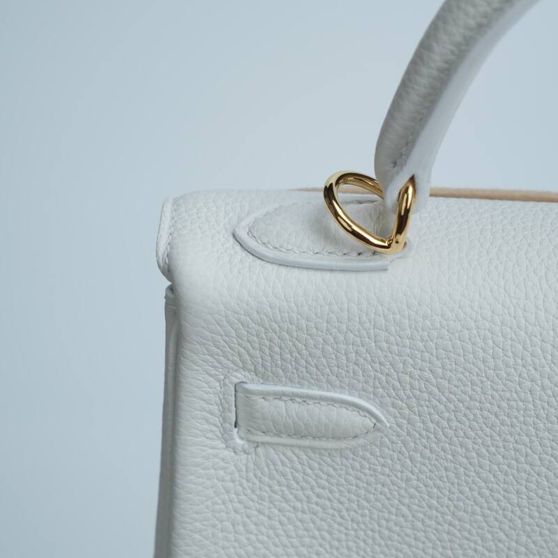 Hermes Kelly White Togo shoulder — Premium Replica