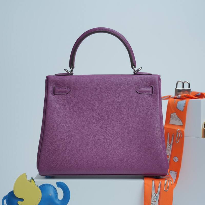 Hermes Kelly Purple and Beige shoulder — AAA Quality Replica