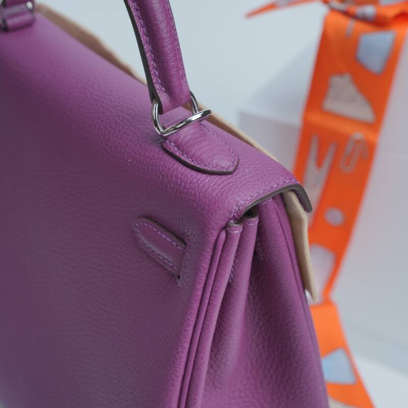 Hermes Kelly Purple and Beige shoulder — AAA Quality Replica