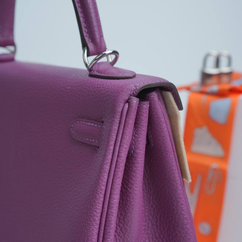 Hermes Kelly Purple and Beige shoulder — AAA Quality Replica