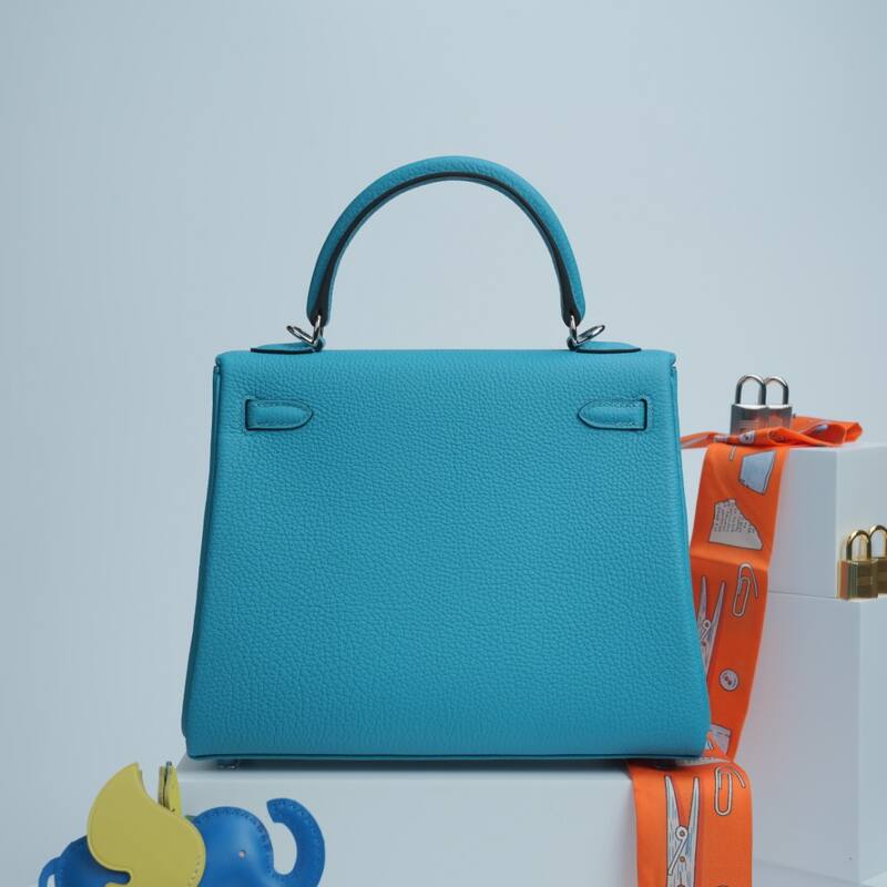 Hermes Kelly Blue Togo leather handbag — 1:1 Replica