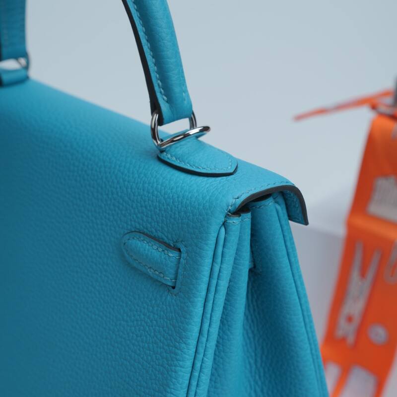 Hermes Kelly Blue Togo leather handbag — 1:1 Replica