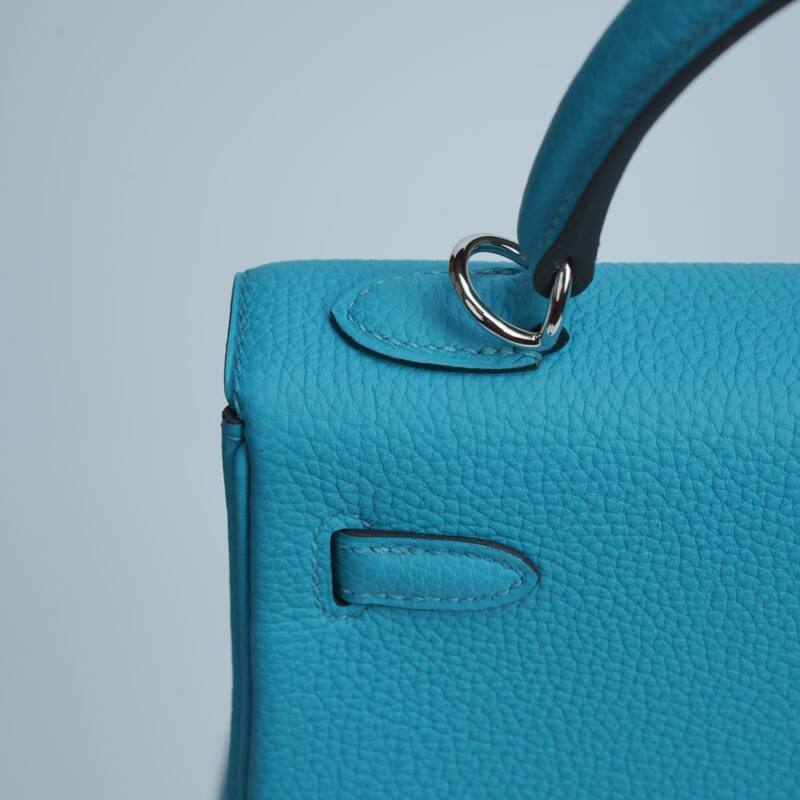 Hermes Kelly Blue Togo leather handbag — 1:1 Replica