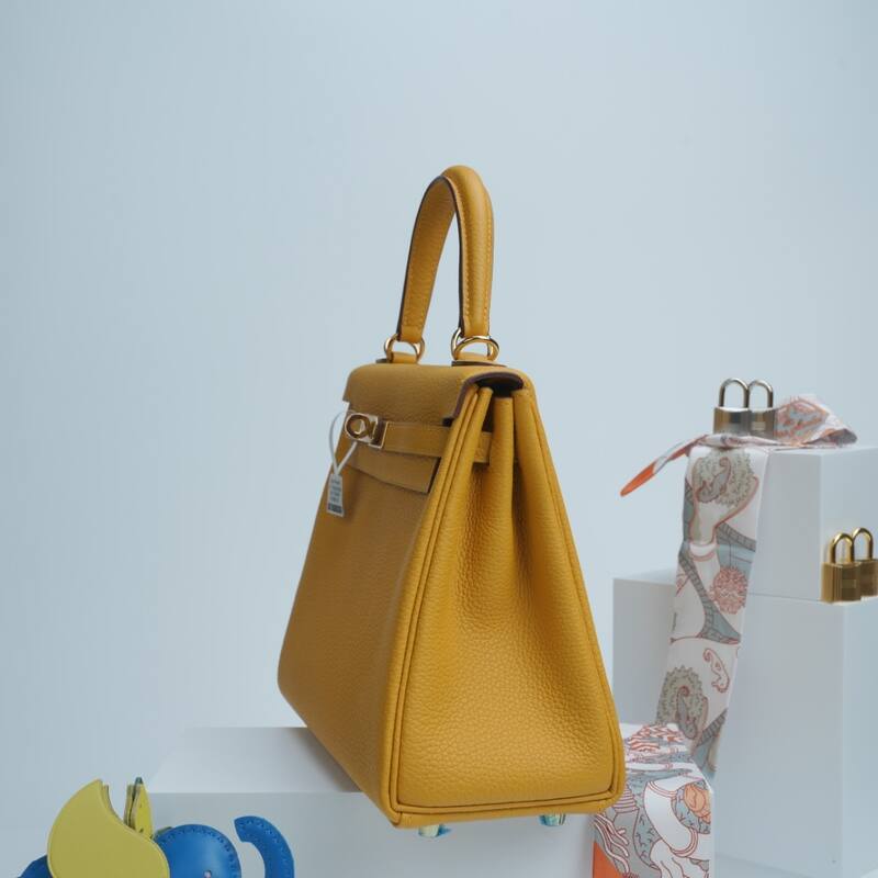 Hermes Kelly Yellow Togo shoulder — Top Quality Replica
