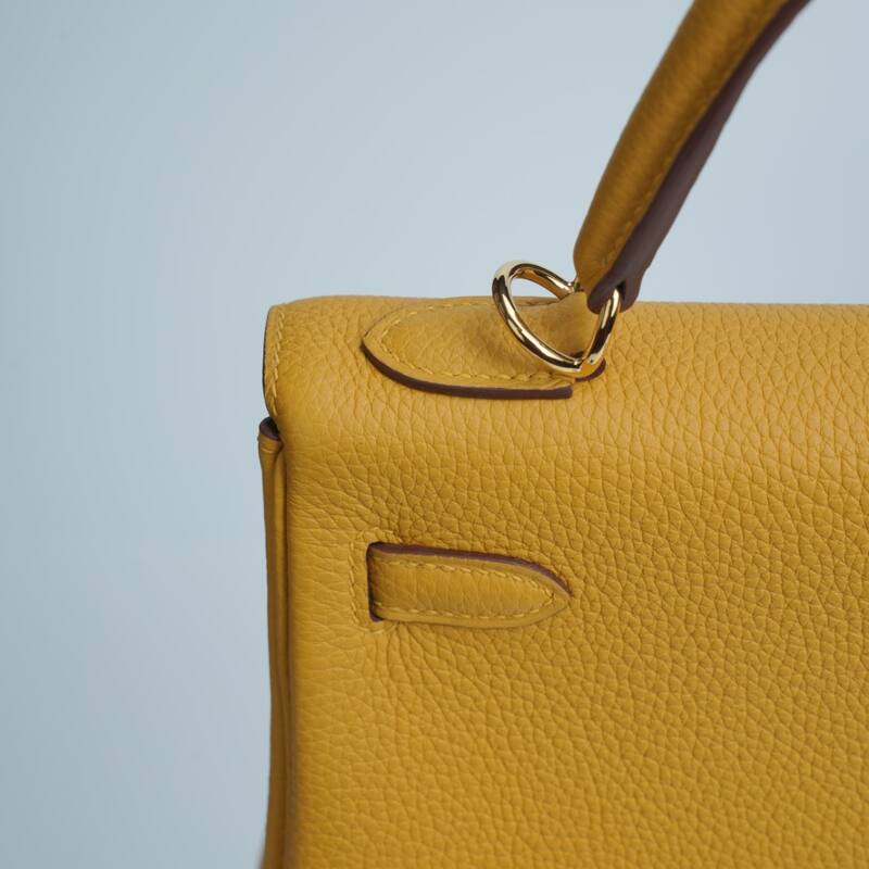 Hermes Kelly Yellow Togo shoulder — Top Quality Replica