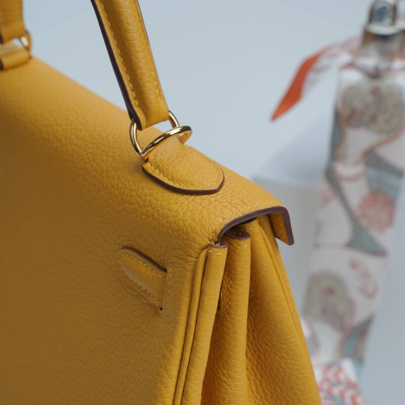 Hermes Kelly Yellow Togo shoulder — Top Quality Replica