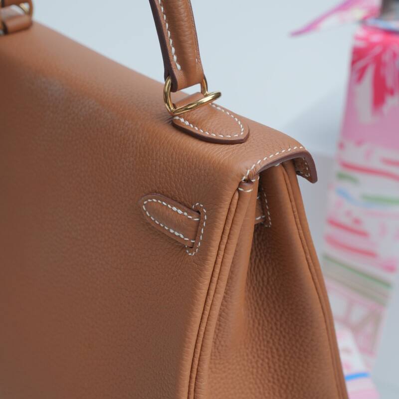 Hermes Kelly Brown Togo handbag — AAA Quality Replica