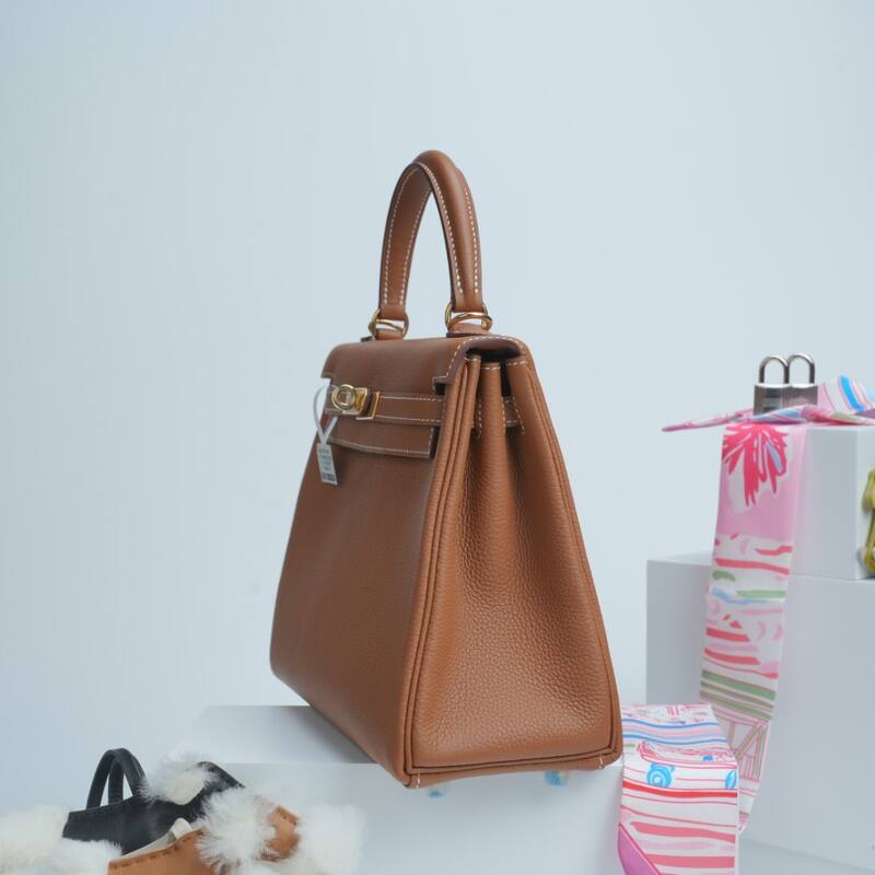 Hermes Kelly Brown Togo handbag — AAA Quality Replica