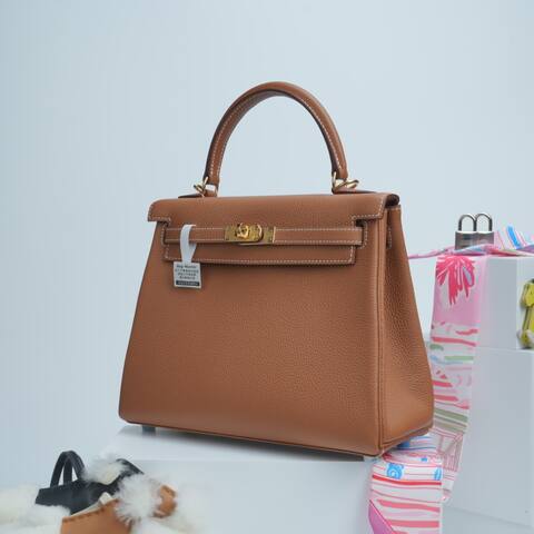 Hermes Kelly Brown Togo handbag AAA Quality Replica