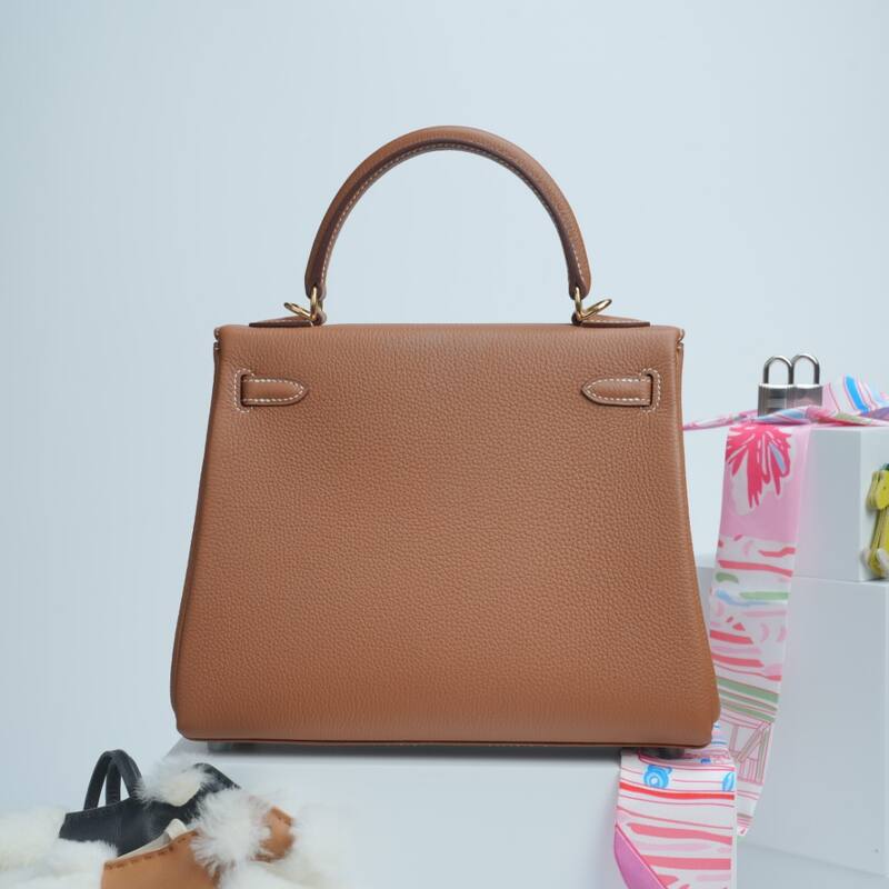 Hermes Kelly Brown Togo handbag — AAA Quality Replica
