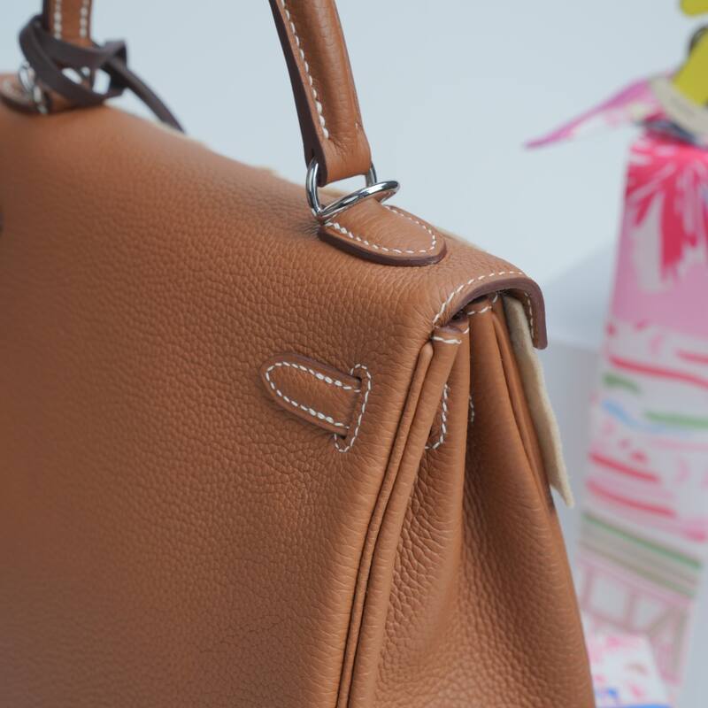 Hermes Kelly Gold Togo leather everyday — Premium Replica