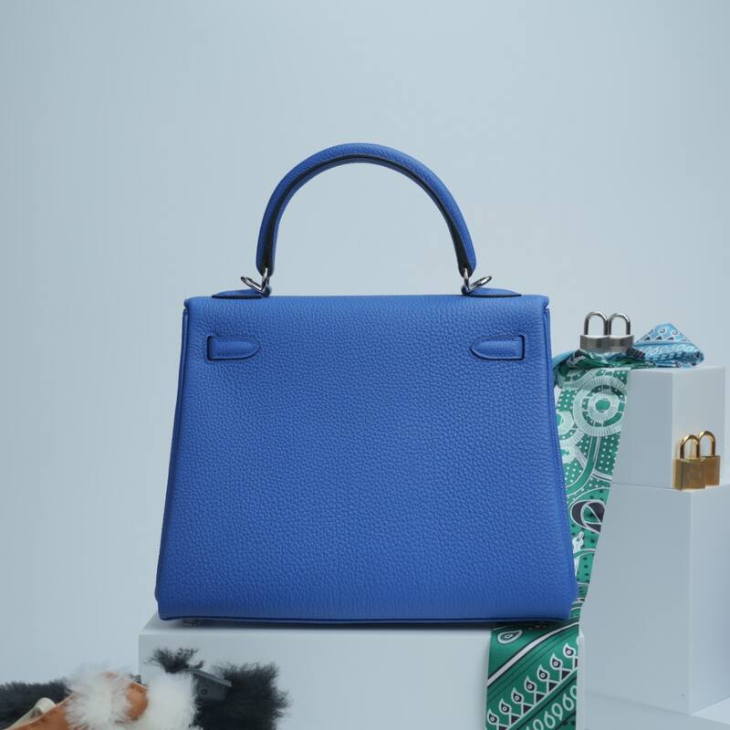 Hermes Kelly Blue and Beige Togo leather everyday — Premium Replica