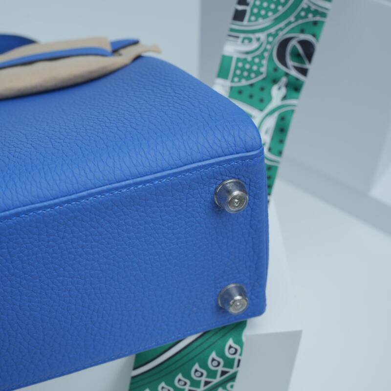 Hermes Kelly Blue and Beige Togo leather everyday — Premium Replica