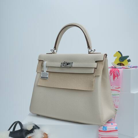 Hermes Kelly Cream shoulder Top Quality Replica