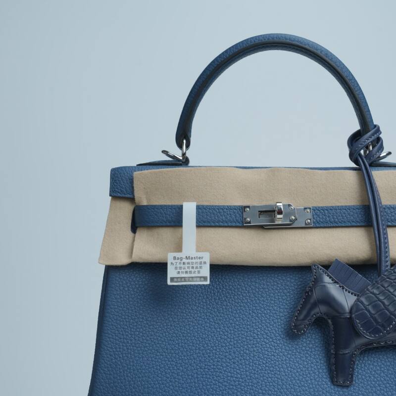 Hermes Kelly Blue Togo leather handbag — 1:1 Replica