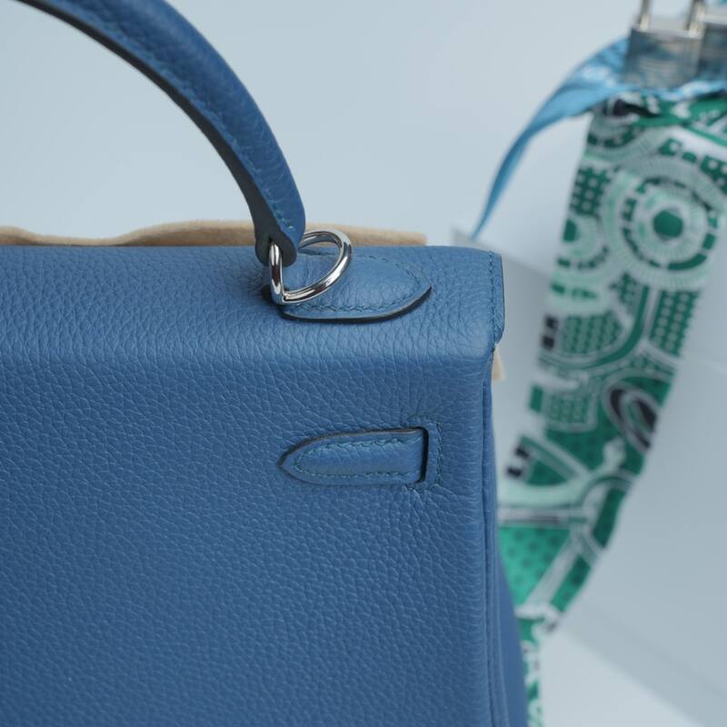 Hermes Kelly Blue Togo leather handbag — 1:1 Replica