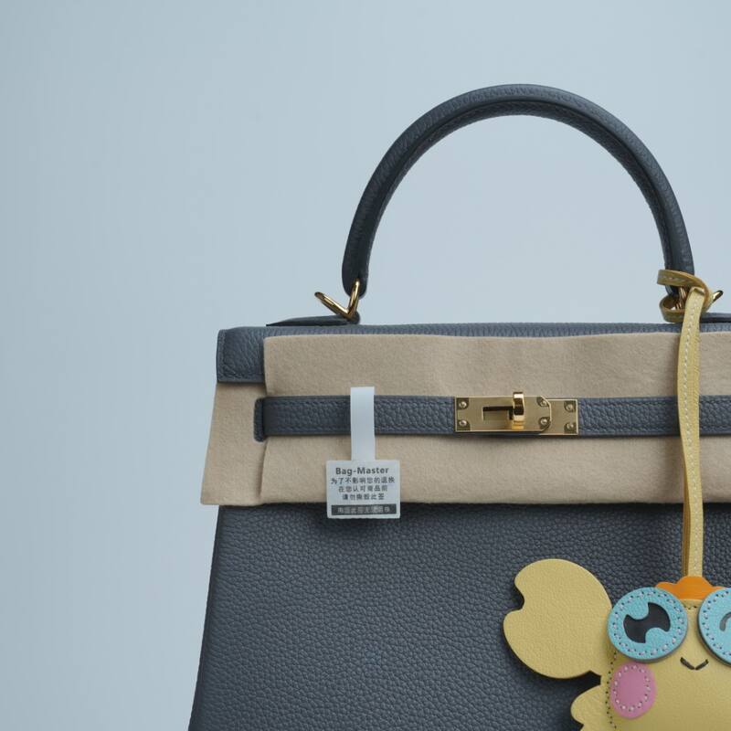 Hermes Kelly Blue-grey Togo leather handbag — 1:1 Replica
