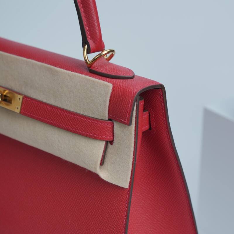 Hermes Kelly Red Epsom shoulder — AAA Quality Replica