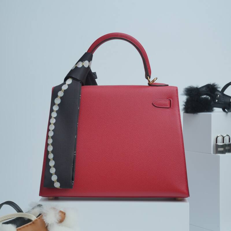 Hermes Kelly Red Epsom shoulder — AAA Quality Replica