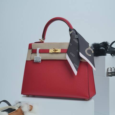 Hermes Kelly Red Epsom shoulder AAA Quality Replica