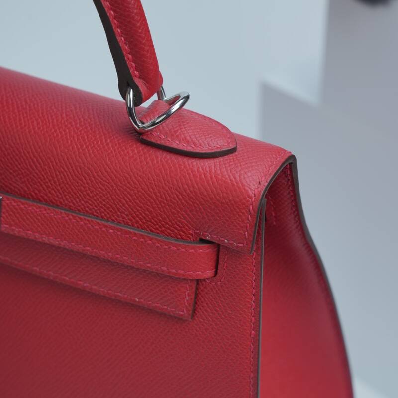 Hermes Kelly Red Epsom work — Top Quality Replica
