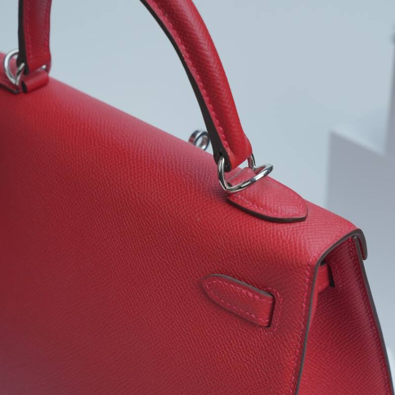 Hermes Kelly Red Epsom work — Top Quality Replica