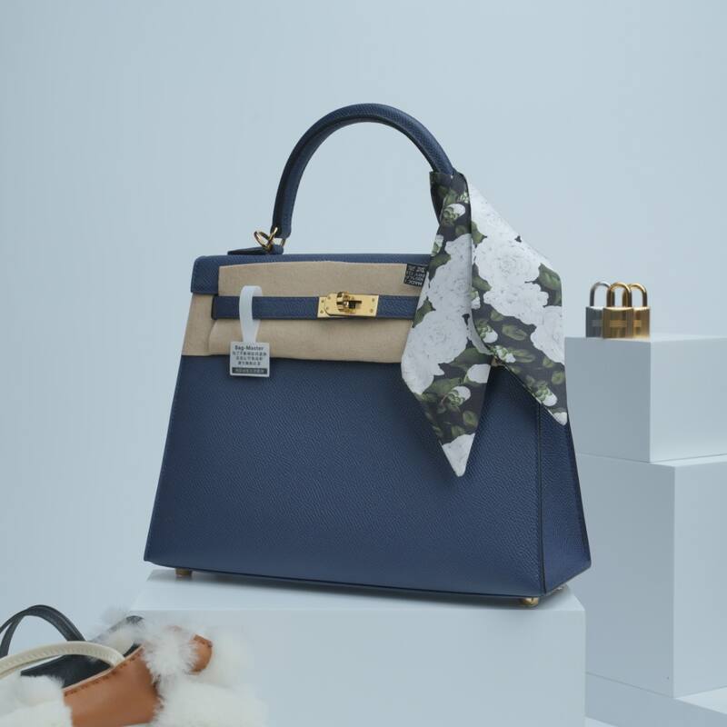Hermes Kelly Blue Epsom shoulder — 1:1 Replica