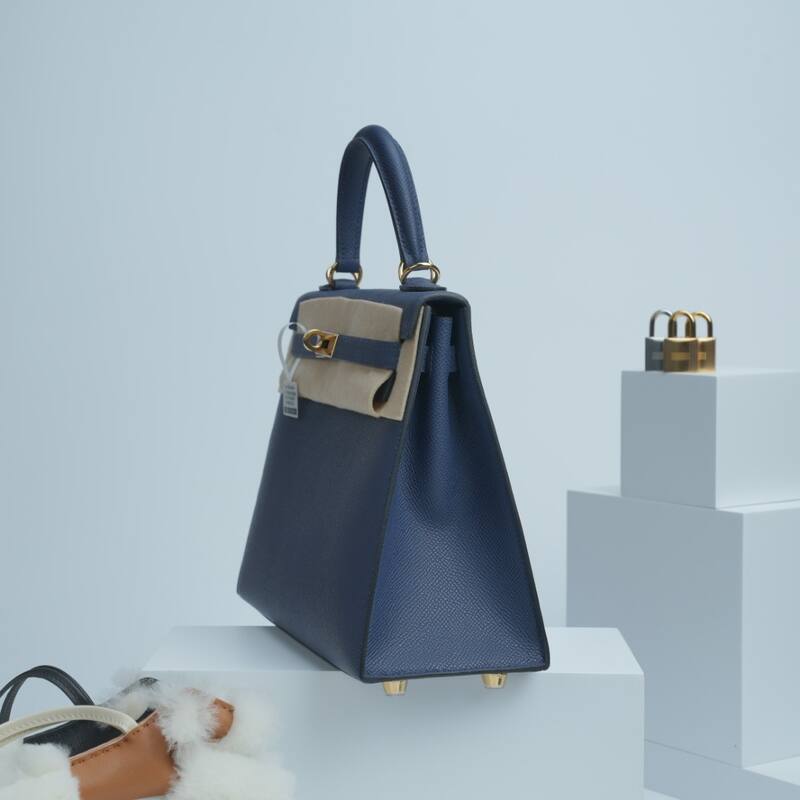 Hermes Kelly Blue Epsom shoulder — 1:1 Replica