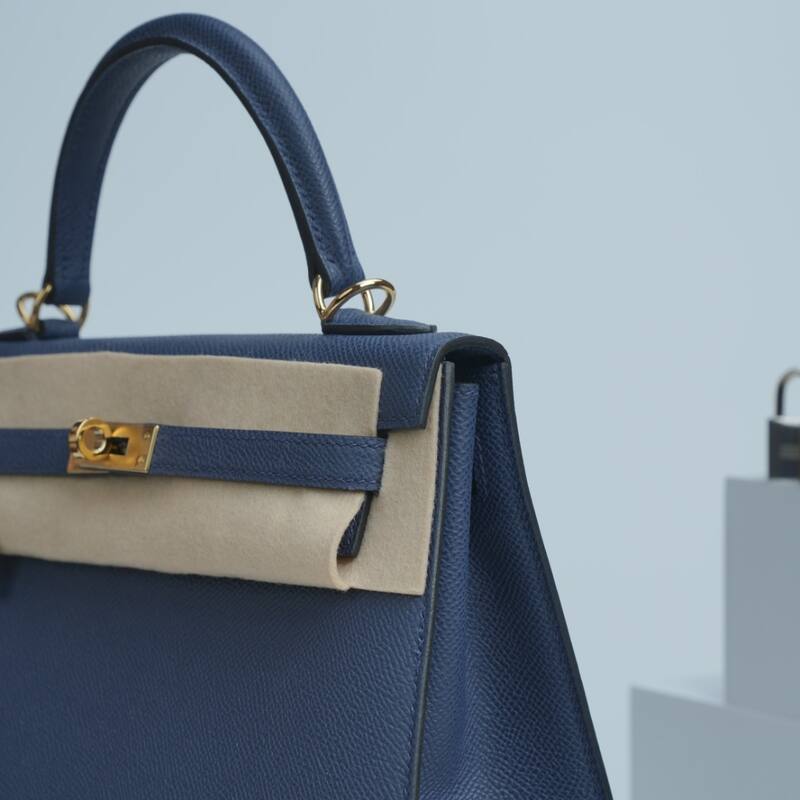 Hermes Kelly Blue Epsom shoulder — 1:1 Replica