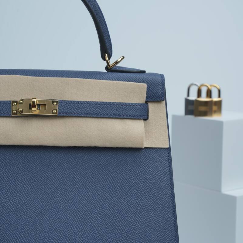 Hermes Kelly Blue Epsom shoulder — 1:1 Replica