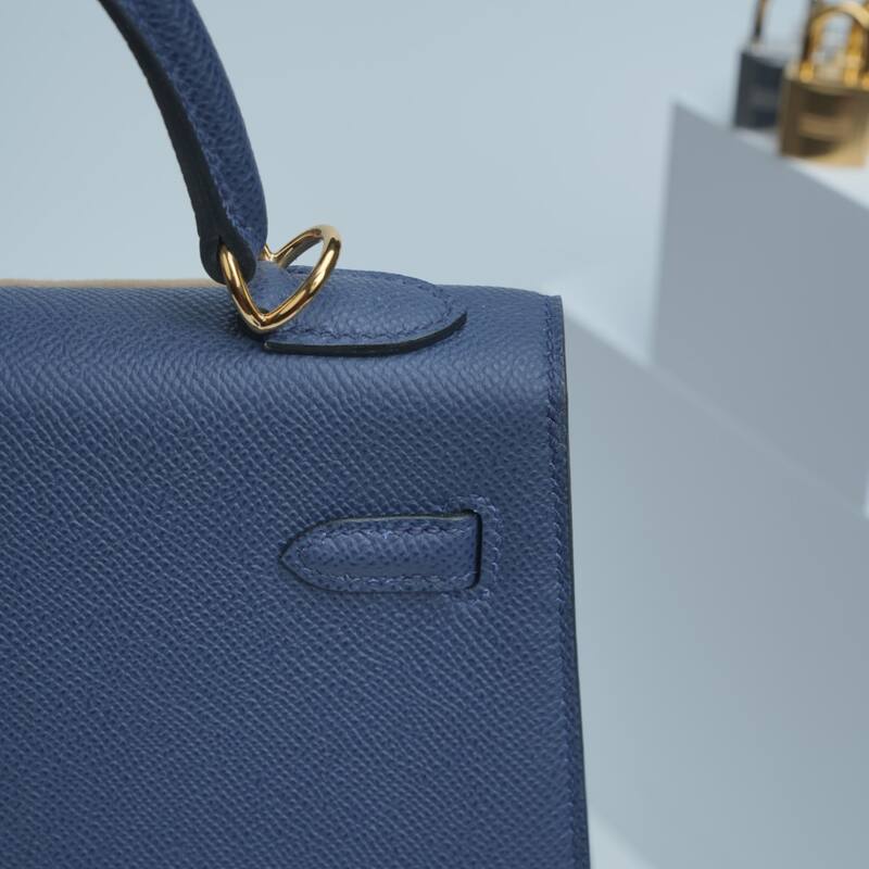 Hermes Kelly Blue Epsom shoulder — 1:1 Replica