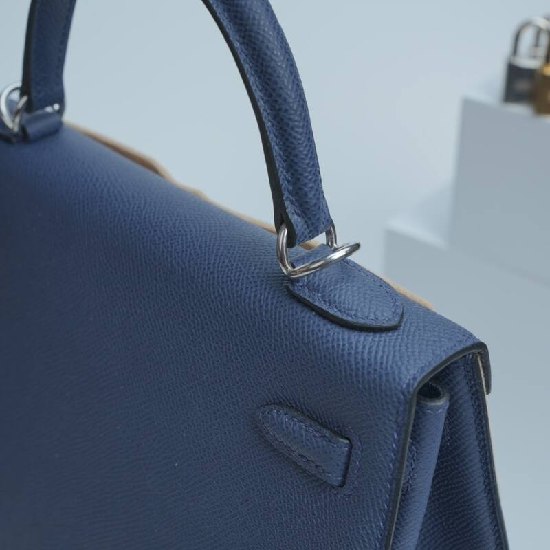 Hermes Kelly Blue Epsom shoulder — Premium Replica