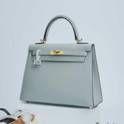 Hermes Kelly Light blue Epsom shoulder 1 1 Replica