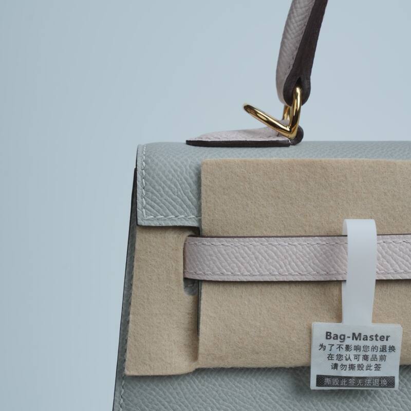 Hermes Kelly Grey and Beige Epsom shoulder — Premium Replica