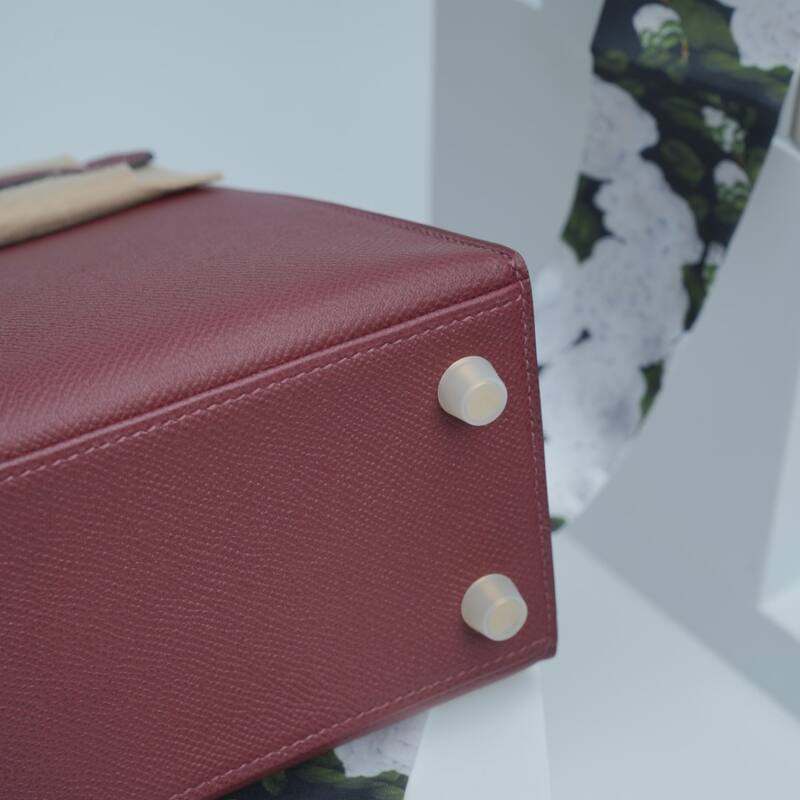 Hermes Kelly Burgundy Epsom handbag — 1:1 Replica
