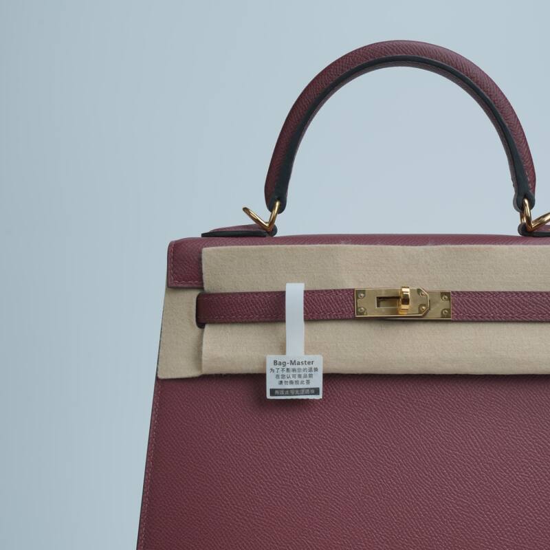 Hermes Kelly Burgundy Epsom handbag — 1:1 Replica