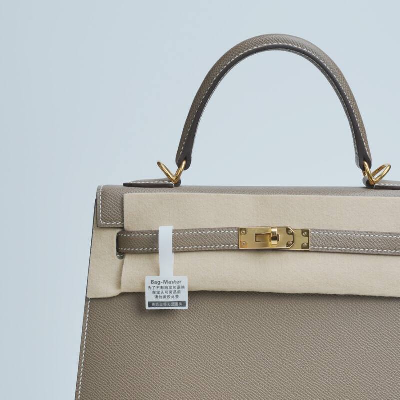 Hermes Kelly Etoupe Epsom shoulder — Premium Replica