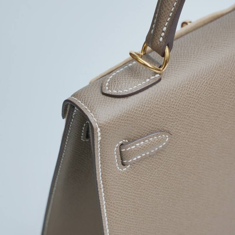 Hermes Kelly Etoupe Epsom shoulder — Premium Replica