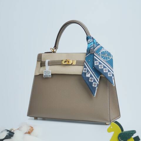 Hermes Kelly Etoupe Epsom shoulder Premium Replica