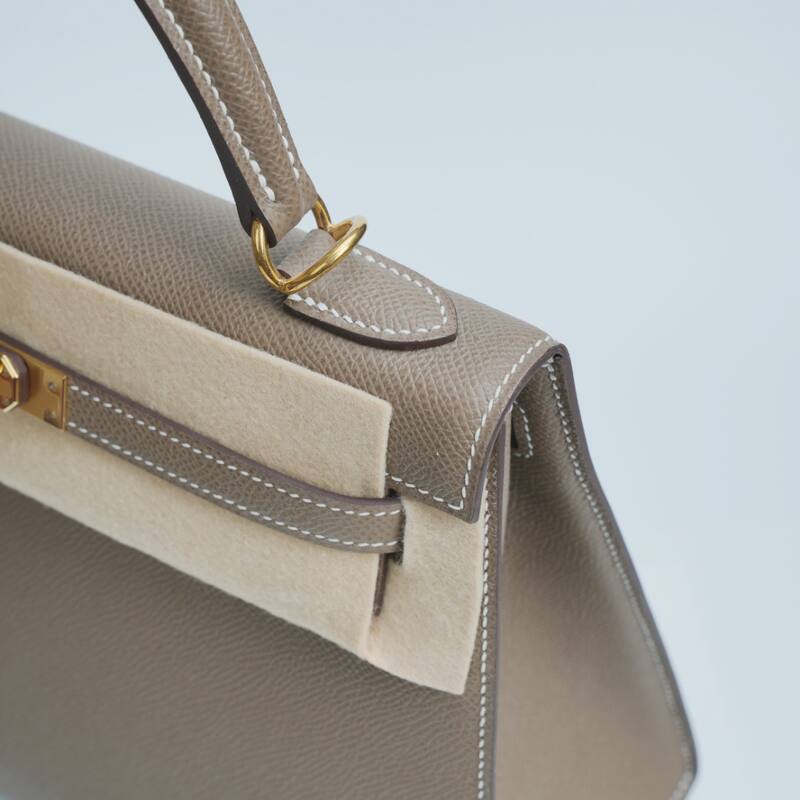 Hermes Kelly Etoupe Epsom shoulder — Premium Replica