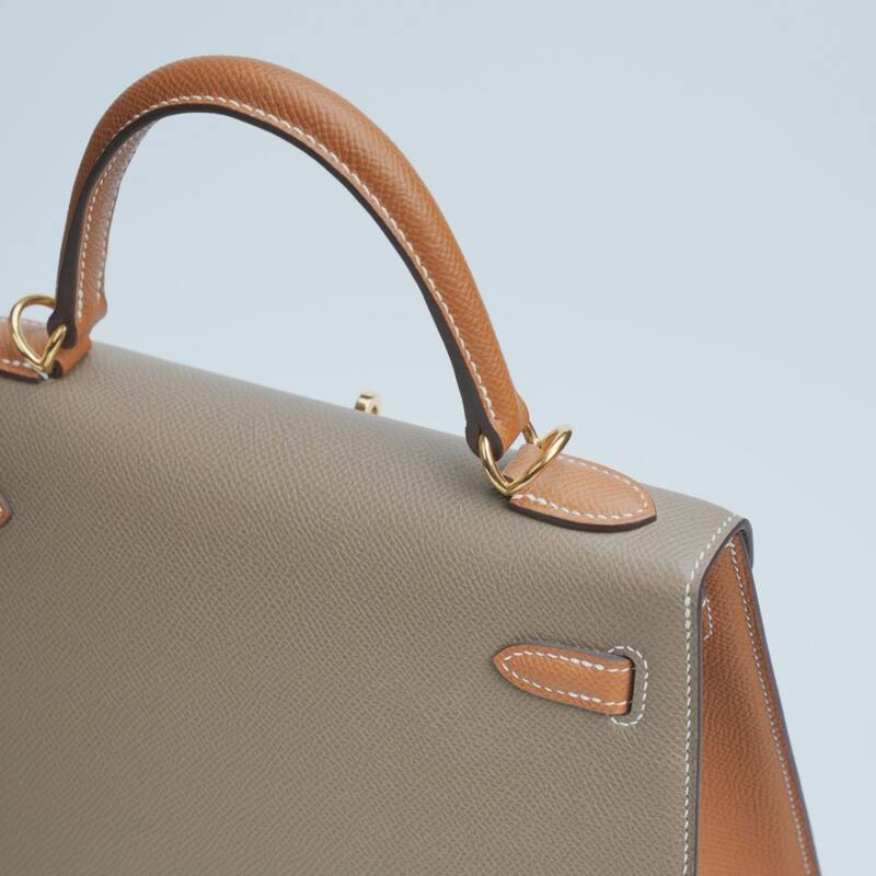 Hermes Kelly Etoupe with Gold hardware work — AAA Quality Replica