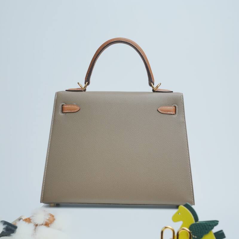 Hermes Kelly Etoupe with Gold hardware work — AAA Quality Replica