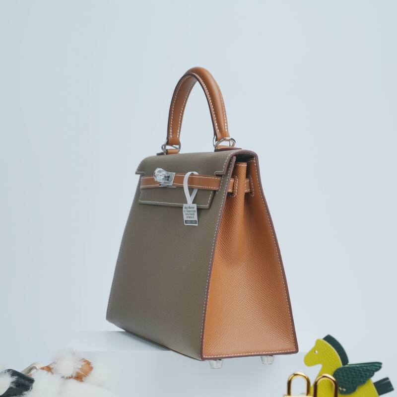 Hermes Kelly Etoupe Tan Epsom shoulder — Premium Replica